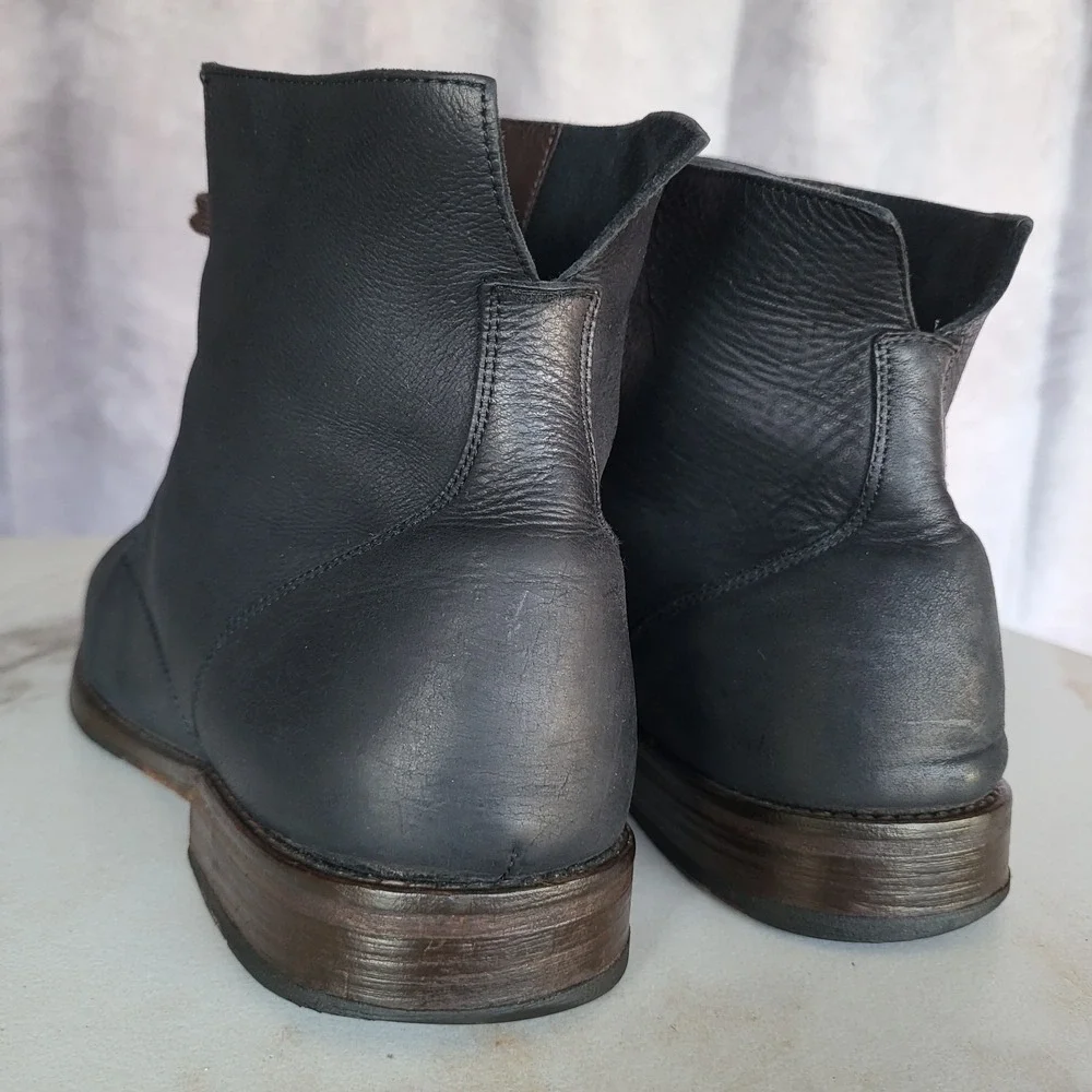 Maison Forte Lace Up Chukka Boots Black Men's Size 10.5 Leather